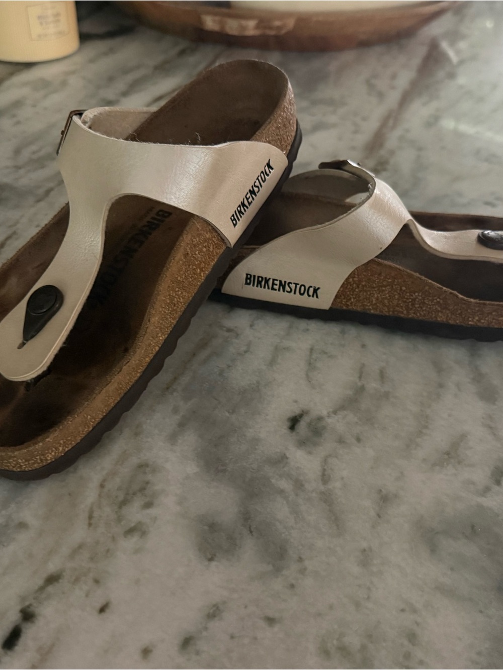 Birkenstock Ivory Gizeh Thong Sandals